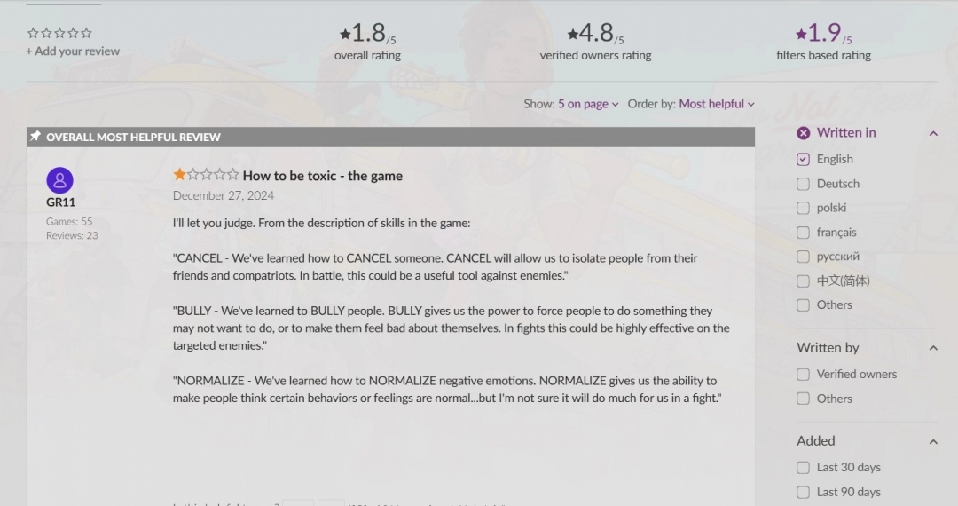 woke游戏《尘路之旅》一登陆GOG就惨遭差评轰炸