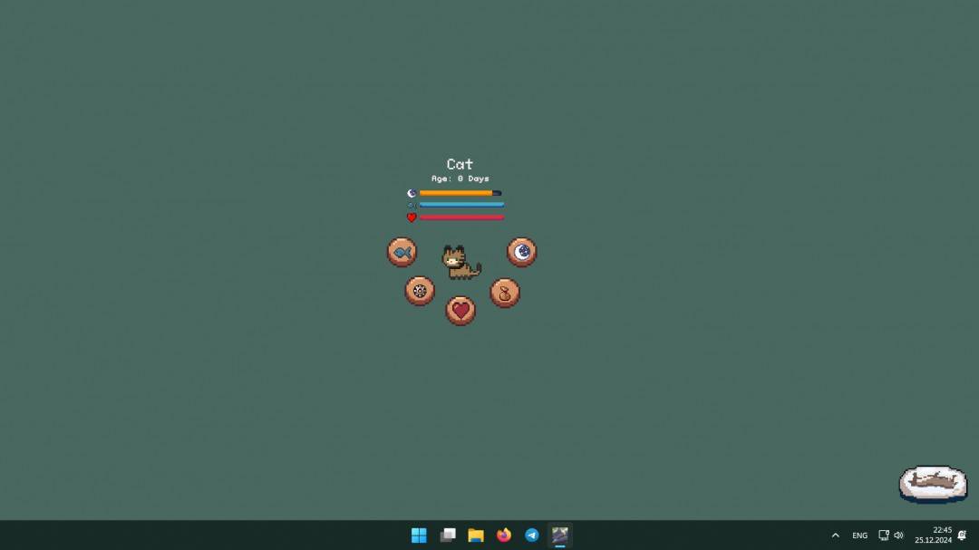 休闲治愈挂机桌面宠物游戏《屏幕上的猫》现已正式推出 获特别好评