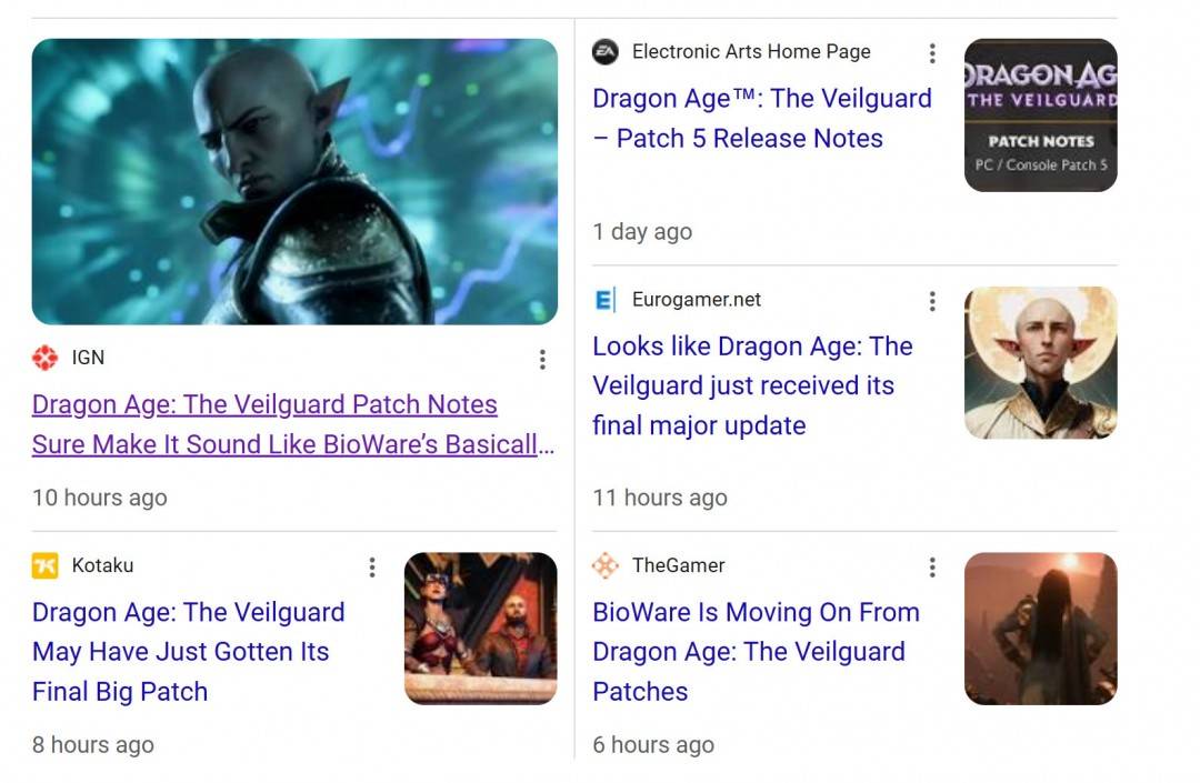 《龙腾世纪:影障守护者》不再有重大更新 BioWare停止支持