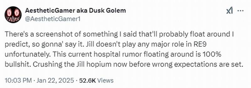 传《生化9》吉尔不是重要角色 生化0重制版开发中