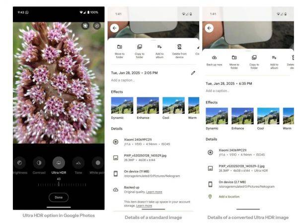 谷歌Google Photos照片应用上线Ultra HDR编辑，普通照片一键升级