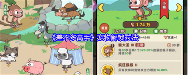 差不多高手宠物怎么解锁  差不多高手宠物解锁方法