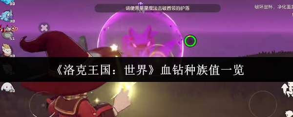 《洛克王国:世界》血钻种族值一览