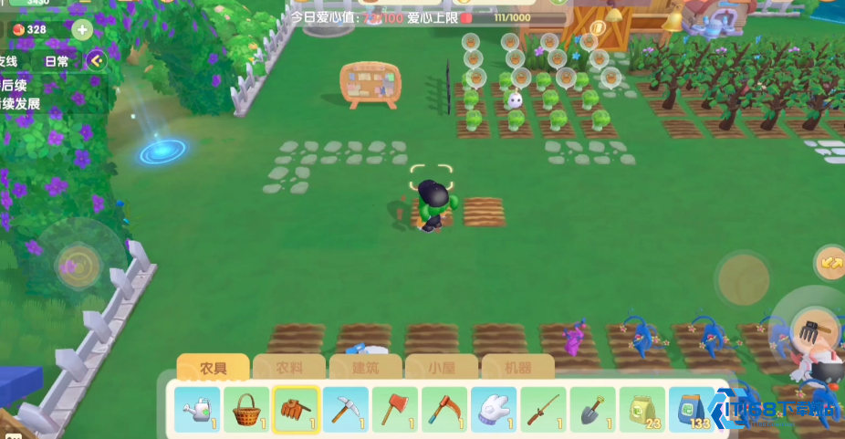 摩尔庄园开垦的土地怎么收回